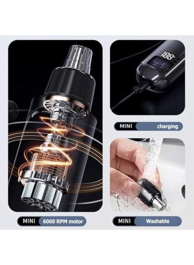 HPMY 2-In-1 Nose Hair Trimmer For Effortless,Groom With Precision, All-Day Comfort,Electric Nose Hair Trimmer For Men Women Rechargeable,Waterproof Nasal Hair Cutter With Digital Display - Image 4