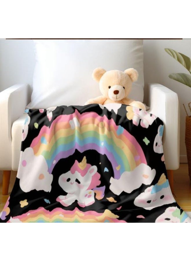 عام بطانية رقيقة من الفانيلا الكرتونية للأطفال والرضع (دافئة ومريحة، ومناسبة للنوم والألعاب) 70 سم * 100 سم - Image 3