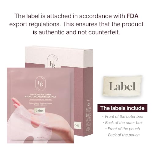 HEVEBLUE Pot Pore Peptamin Hydro Collagen Mask Pack 7ea Hydrating Overnight Hydrogel Mask Skin Firming Pore Tightening HypoallergenicCollagen Ampoule Absorbing Over Time - Image 3