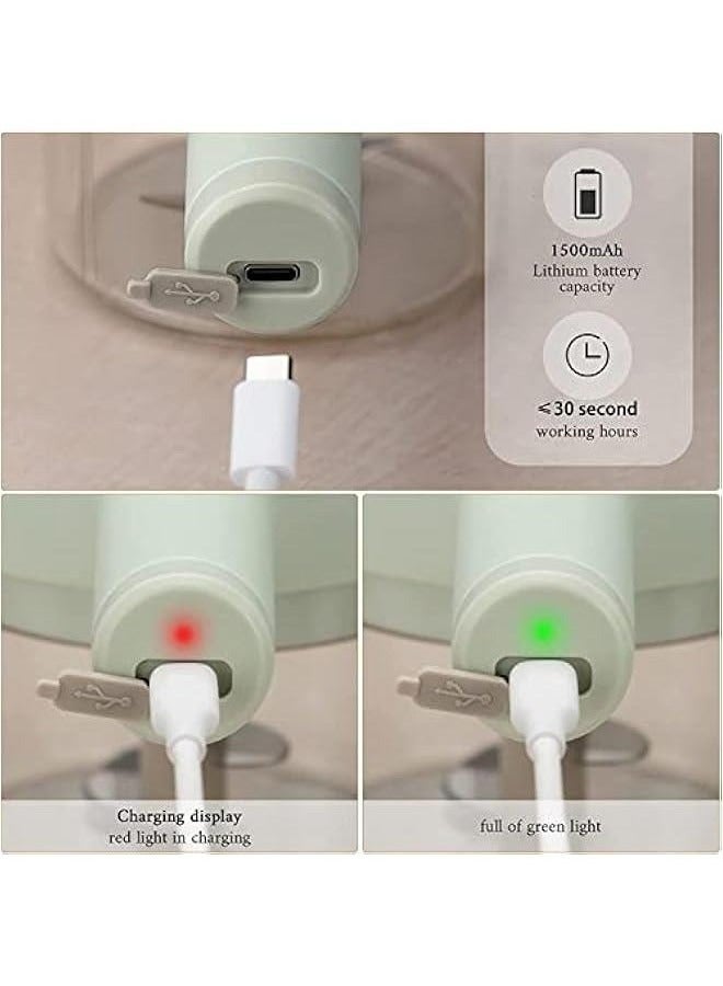 ELTRAZONE مجموعة قاطع الخضار الكهربائي 4 في 1 - معالج طعام وشواية محمولة قابلة لإعادة الشحن بدون سلك للثوم والبصل والفلفل والكرفس واللحم - Image 5