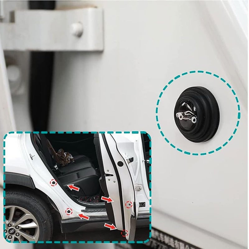 TASMAX 20pcs car Sticker Door Rubber Shock Absorber Pads Protector car Accessories for Doors Rubber Sticker Silicone Noise-Reducing Stickers, PVC Shock-Absorbing Door Guard (Pack of 20) - Image 5