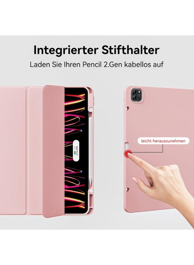 LEDIN Case for iPad Pro 12.9 Inch 2022 2021 2020 (6th/5th/4th Generation) with Pencil Holder for Charging, Soft TPU Back, Car Wake/Sleep Case for iPad Pro 12.9 - Image 2