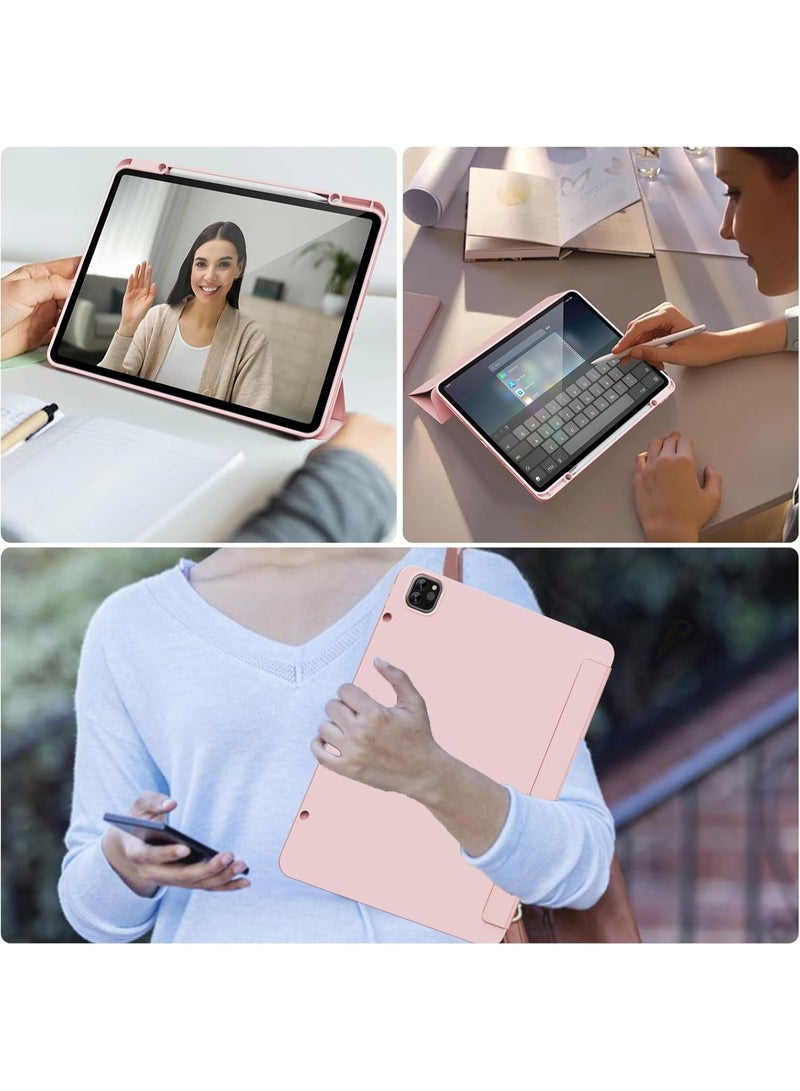 LEDIN Case for iPad Pro 12.9 Inch 2022 2021 2020 (6th/5th/4th Generation) with Pencil Holder for Charging, Soft TPU Back, Car Wake/Sleep Case for iPad Pro 12.9 - Image 5