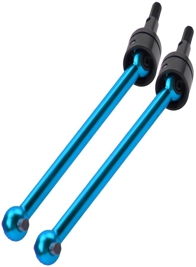 Vgoohobby 4Pcs Vgoohobby Aluminum CVD Drive Shaft Joint CVD Driveshaft Compatible with Tamiya TT02B TT-02B DT02 DT03 DF02 1/10 RC Car (Blue) - Image 3