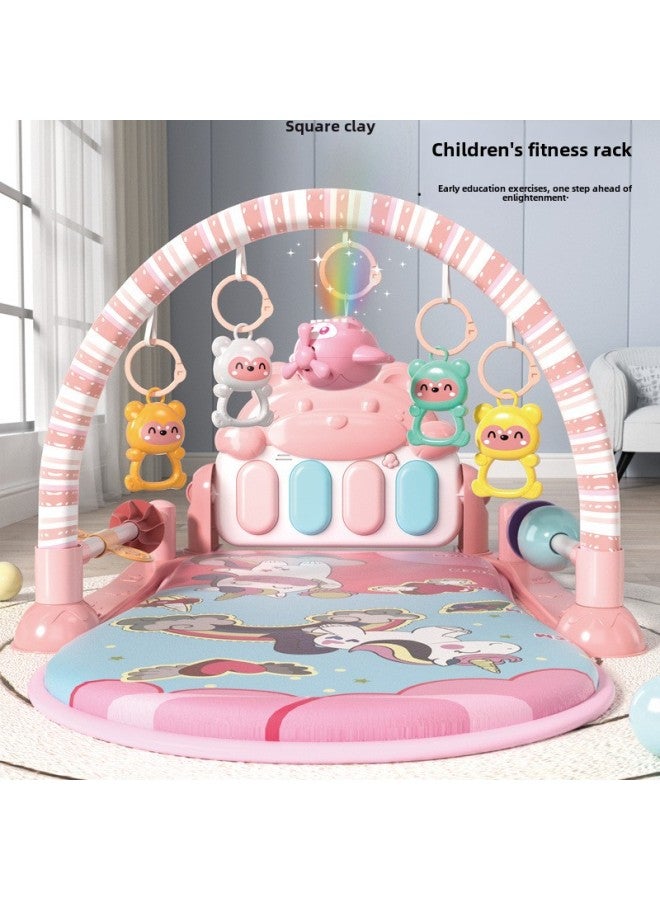 Baby Pedal Piano Fitness Rack Baby Baby Children Music Early Education Toys 0-3 March Batch Factory-Color:Sunglasses Camel [blue] Bluetooth Model With Sound And Light + Aircraft Story Machine-Specifications:Rechargeable Model  - Image 2
