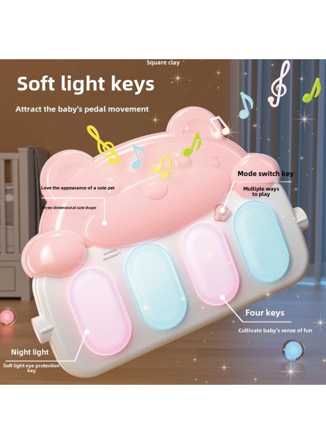 Baby Pedal Piano Fitness Rack Baby Baby Children Music Early Education Toys 0-3 March Batch Factory-Color:Sunglasses Camel [blue] Bluetooth Model With Sound And Light + Aircraft Story Machine-Specifications:Rechargeable Model  - Image 4