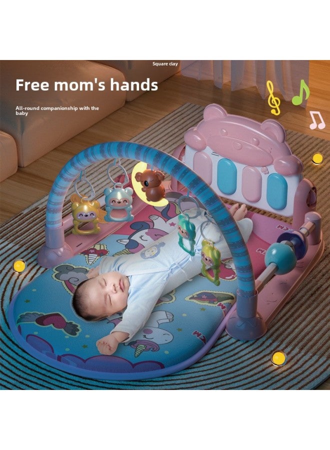 Baby Pedal Piano Fitness Rack Baby Baby Children Music Early Education Toys 0-3 March Batch Factory-Color:Sunglasses Camel [blue] Bluetooth Model With Sound And Light + Aircraft Story Machine-Specifications:Rechargeable Model  - Image 3