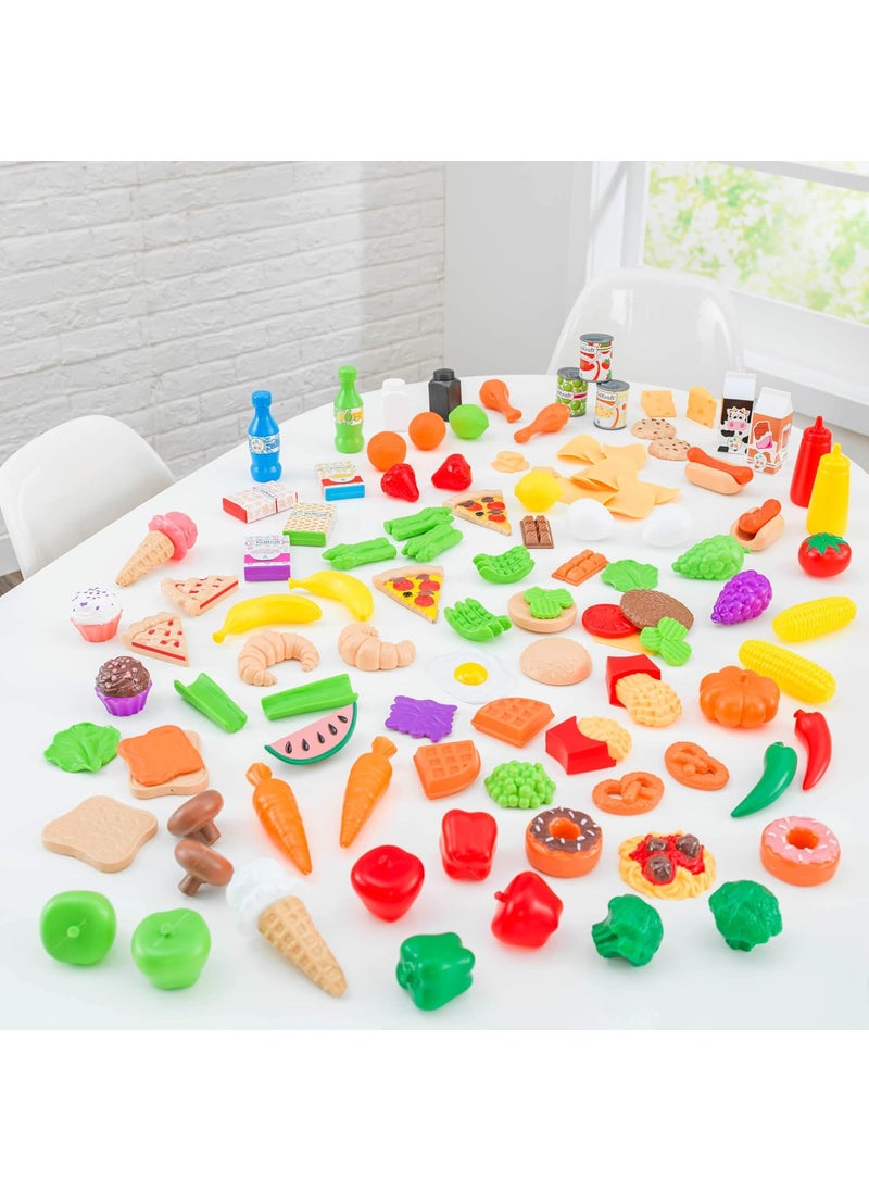 KidKraft KidKraft 115Piece Deluxe Tasty Treats Pretend Play Food Set Plastic Grocery and Pantry Items Gift for Ages 3  - Image 3