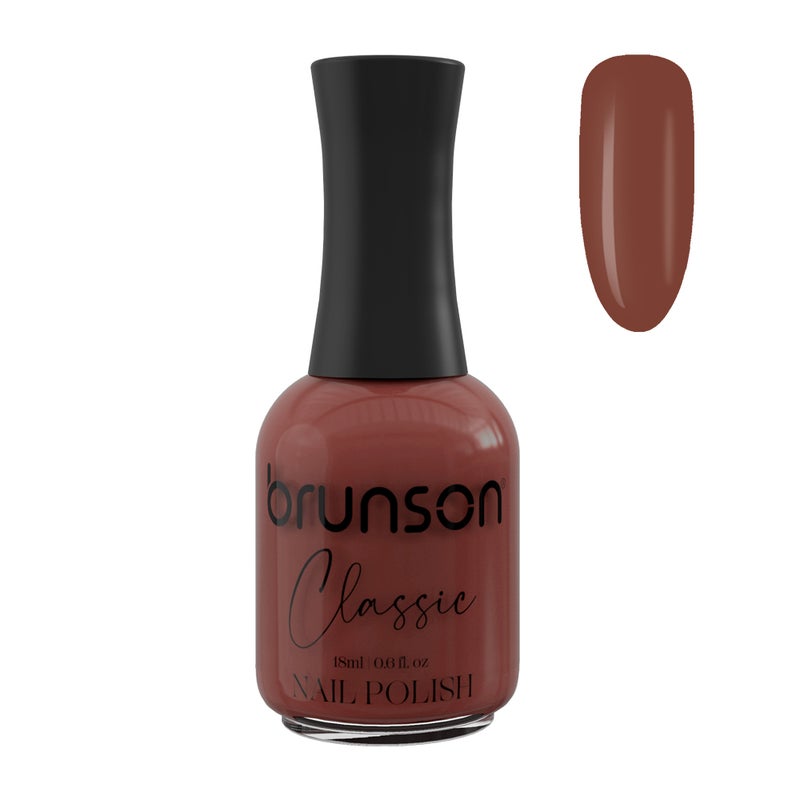 Brunson Classic Nail Polish 18ml Fast Dry Nail Lacquer Nail Harderner Normal Polish Glossy Gel Effect Quick Air Dry Long-Lasting Natural Nail Enamel Salon Quality Manicure Pedicure Regular Polish