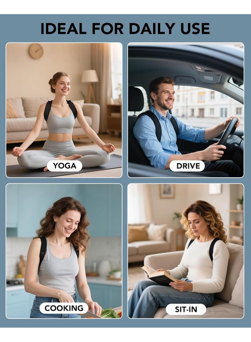 Posture Corrector Back Brace - Breathable Upper & Mid Spine Support for Neck, Shoulder & Back Pain Relief - Practical for Daily Use - Image 5