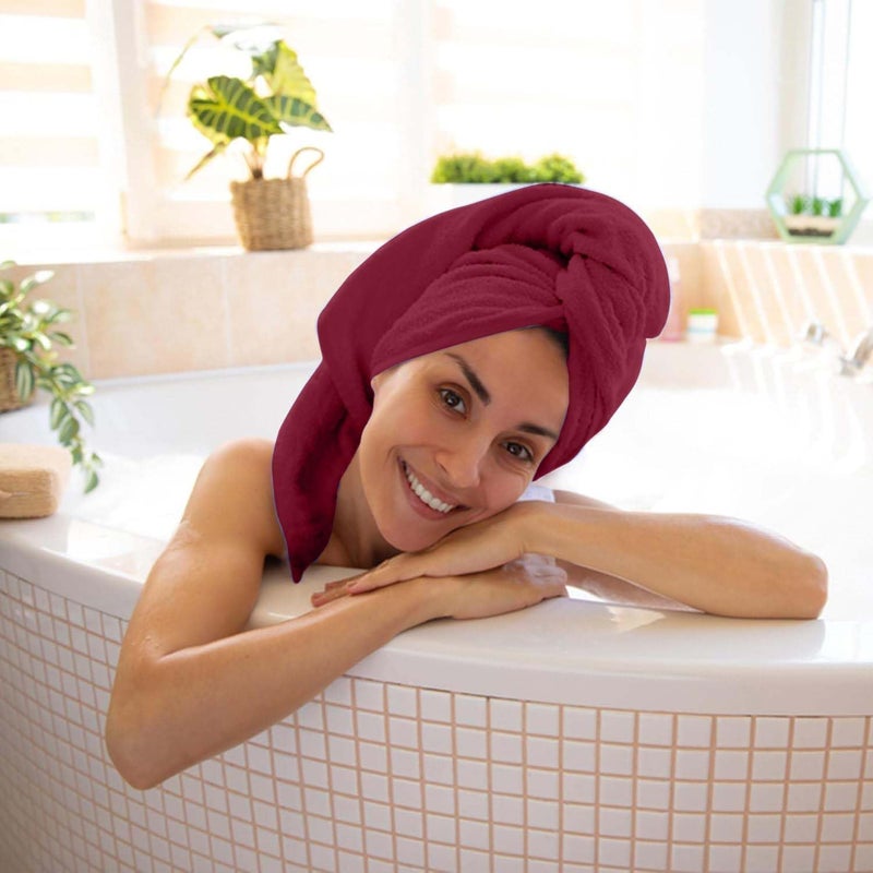 KAHAF COLLECTION Pack of 6 Bath Towels 27 x 54 Inches, 100% Cotton, Larger & Lighter Weight, Quicker to Dry, Super Soft and Absorbent, Perfect for Bathroom (Burgundy, Pack of 6 (27''x54'')) - Image 5