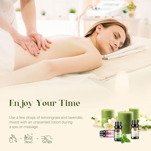 Hanolly Essential Oils Set, Aromatherapy Essential Oil Kit for Diffuser, Humidifier, Massage, Skin Care (32 x 5ml) - Eucalyptus, Lavender, Tea Tree, Peppermint, Lemongrass, Frankincense, Cinnamon, Sandalwood - Image 4