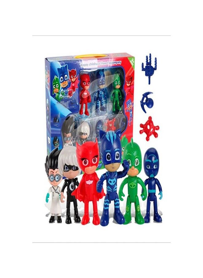 HALAMODO 6 Piece Masks Cloak Action Figures Doll Toy  - Image 1