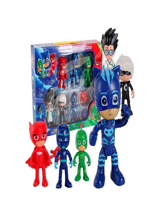 HALAMODO 6 Piece Masks Cloak Action Figures Doll Toy  - Image 2