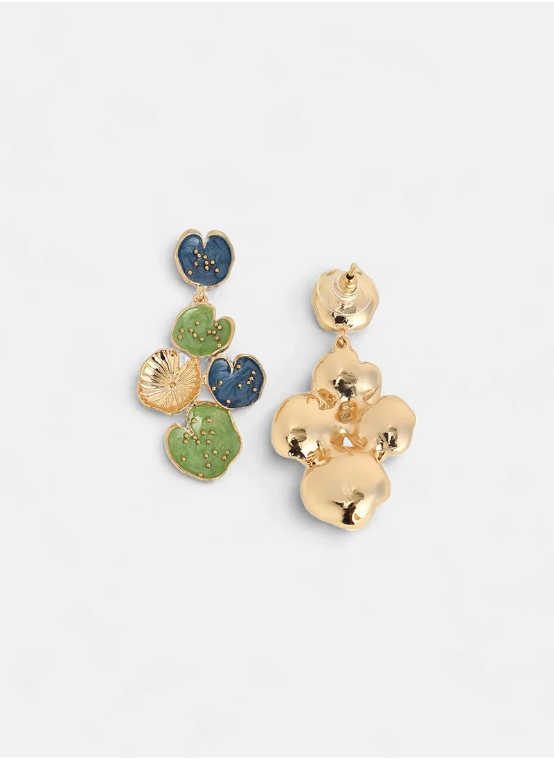 SOHI The Lilypad Contemporary Drop Earrings