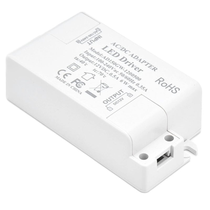 Lighting Lighting Accessories, AC100‑240V 0.35A Output DC12V 0.5A 6W LED Transformer Ideal for Bathroom Lighting US Closed and LED Driver Input Lighting - Image 1