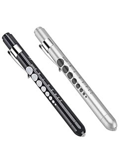 Chabeia Diagnostic Medical Pen Light, Mini Reusable LED Pen Light, Pen Flashlight, Doctor Nurse Emergency Pen Light, Black and Silver  - Image 1