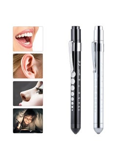 Chabeia Diagnostic Medical Pen Light, Mini Reusable LED Pen Light, Pen Flashlight, Doctor Nurse Emergency Pen Light, Black and Silver  - Image 4