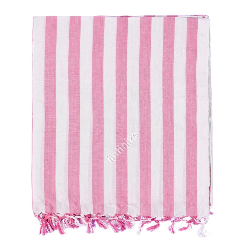 iinfinize 2 Pcs Combo Beautiful Chadar Ethnic Handloom Bhagalpuri Bedsheet Vintage Soft Duvet AC Blanket Bedcover Bedding Coverlet Body Cover Tassels Dohar 90x50 Inch - Image 4