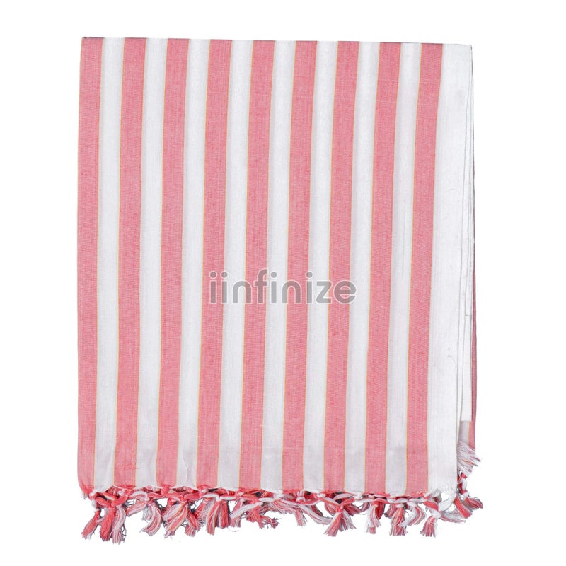 iinfinize 2 Pcs Combo Beautiful Chadar Ethnic Handloom Bhagalpuri Bedsheet Vintage Soft Duvet AC Blanket Bedcover Bedding Coverlet Body Cover Tassels Dohar 90x50 Inch - Image 5