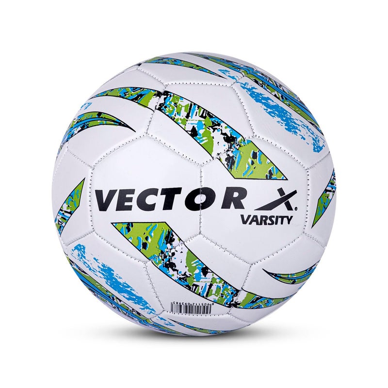 Vector X Varsity PVC Machine Stitched Football - Size 5 - White-Orange - Image 1