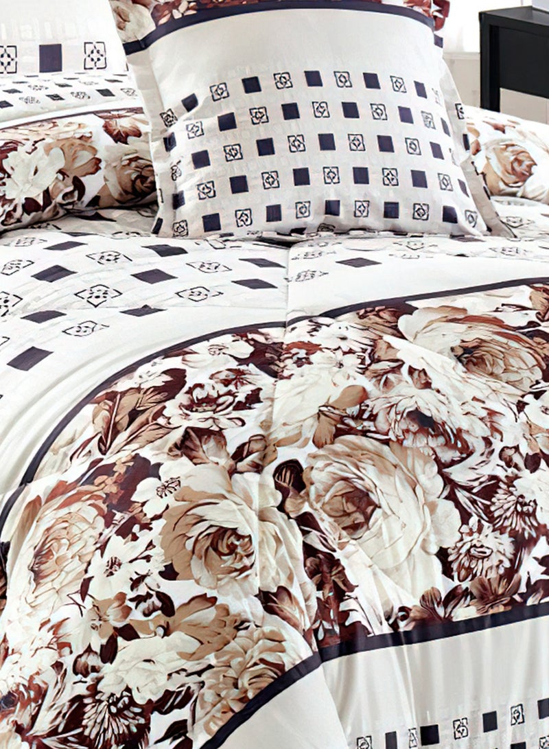 مون مفرش سرير أنيق مقاس مفرد 4 قطع، يتضمن لحاف و ملاءة سرير وغطاء وسادة نوم و غطاء وسادة ديكور، لحاف خفيف الوزن ويستخدم على الاتجاهين، مناسب لجميع الفصول - Image 5