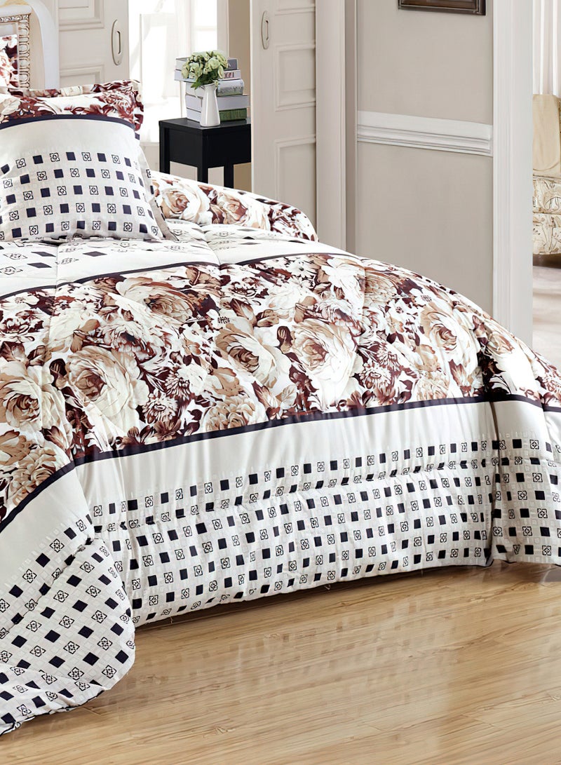 مون مفرش سرير أنيق مقاس مفرد 4 قطع، يتضمن لحاف و ملاءة سرير وغطاء وسادة نوم و غطاء وسادة ديكور، لحاف خفيف الوزن ويستخدم على الاتجاهين، مناسب لجميع الفصول - Image 3