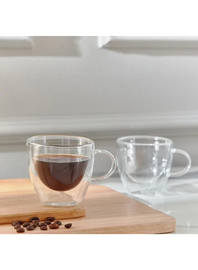Home Box Sip Savor 2-Piece Double Wall Mug Set 150 ml