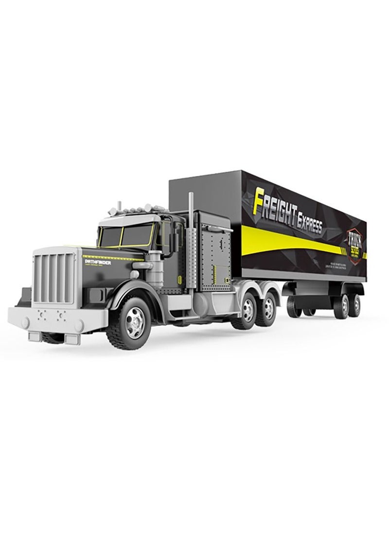 DUSALA - Remote Controlled Rechargeable Container Transport Logistic Truck - 12 Wheels Over Sized Remote Trucks Toy - Full Function 2.4 GHz 5 Channel Heavy Truck RC Truck - Image 1