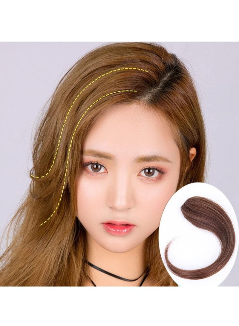 إستيل مقطع غير مرئي من الانفجارات الطويلة المستقيمة المصنوعة يدويًا في الانفجارات الجانبية شعر بشري بمظهر طبيعي وتمديد قطعة شعر بني فاتح - Image 4