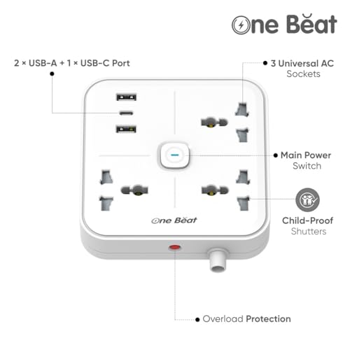 One Beat OB-20332-B Type C Charging & Surge Protection Box 3 Plus - Image 3