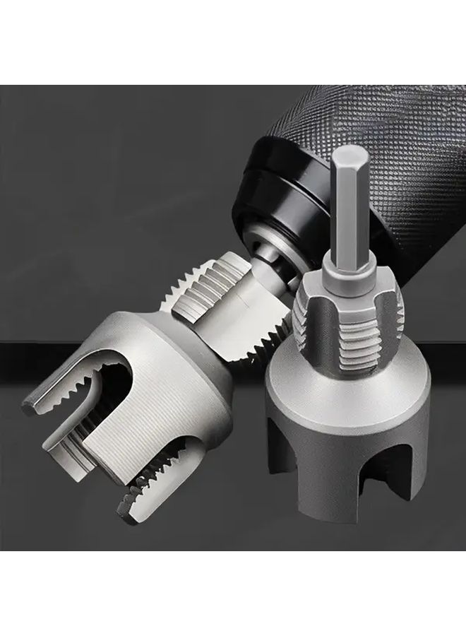 2in1 Dual Head Water Pipe Threader Electric Drill Attachment 3/4 Inch Inside And Out - Image 1