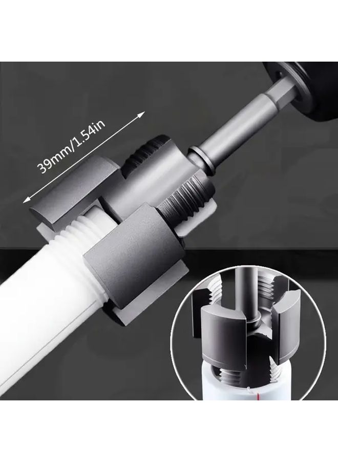 2in1 Dual Head Water Pipe Threader Electric Drill Attachment 3/4 Inch Inside And Out - Image 2