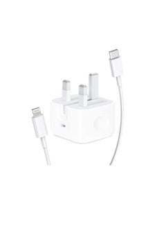 USB-C Power Adapter With Type-C To Lightning Cable 20W White