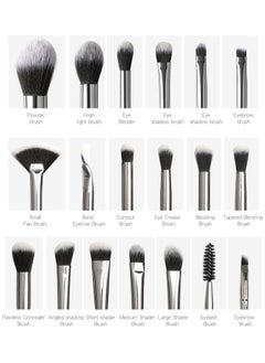 MAANGE 18 Pcs Makeup Brush Set with Cosmetic Bags, Full Function Professional Makeup Brushes, Face Eye All-round Makeup Brushes Tools  - Image 2