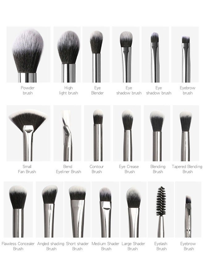 مانجي مجموعة فرش مكياج 18 قطعة مع أكياس مستحضرات التجميل ، فرش مكياج احترافية شاملة للمبتدئين - Image 2