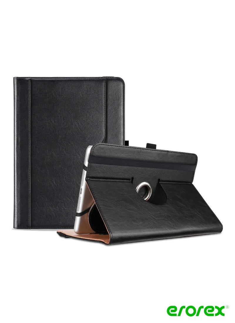 erorex - Universal Tablet Case Protective Cover Stand Folio Case 10.1 Inch Android Touchscreen Tablet with 360 Degree Rotatable Kickstand and Multiple Viewing Angles Black - Image 1