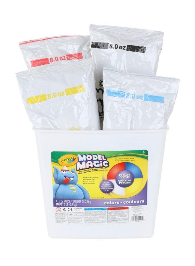 كرايولا موديل ماجيك (دلو ٢ رطل)، بديل طين التشكيل، ألوان أساسية، طين يجف في الهواء للأطفال، لوازم الفصول الدراسية، ٣+ - Image 2