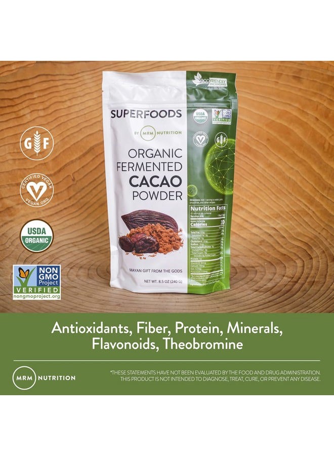 MRM Nutrition Organic Fermented Cacao Powder | Superfood | Antioxidant-rich | Gluten free + vegan | 43 servings - Image 3