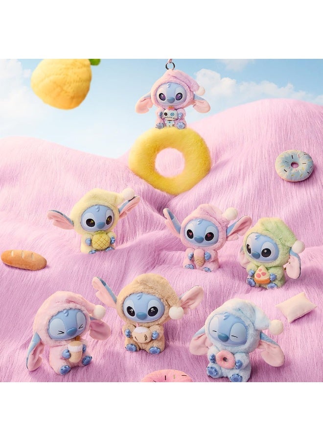 ستيتش مجموعة Stitch Eat Something Before Sleep لعبة قماشية من الفينيل صندوق مفاجأة مجسم تصميم عشوائي صندوق مغلق لعبة مقتنيات لعبة للديكور المنزلي هدايا أعياد الميلاد ( شكل عشوائي واحد) - Image 1
