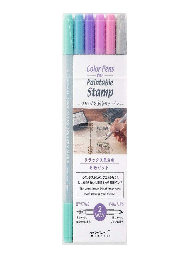 Midori 6-Color Paintable Stamp Markers by Midori - Image 1