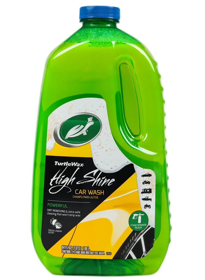 TurtleWax Performance Plus High Shine Car Wash Fresh Lemon Scent 1.89L - Image 1