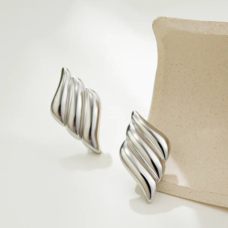 حلق أستانليس ستيل فضي - Image 1