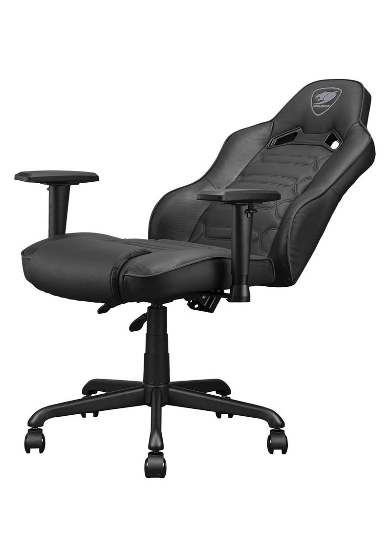 COUGAR Fusion S Ergonomic Gaming Chair, PVC Faux Leather, Metal 5-Star Base, , Built-in 3D Curved Lumbar Support, Adjustable Armrest, Class 4 Gas Lift Cylinder, 120 kg, Black | 3MFSLBLB.0001 - Image 5