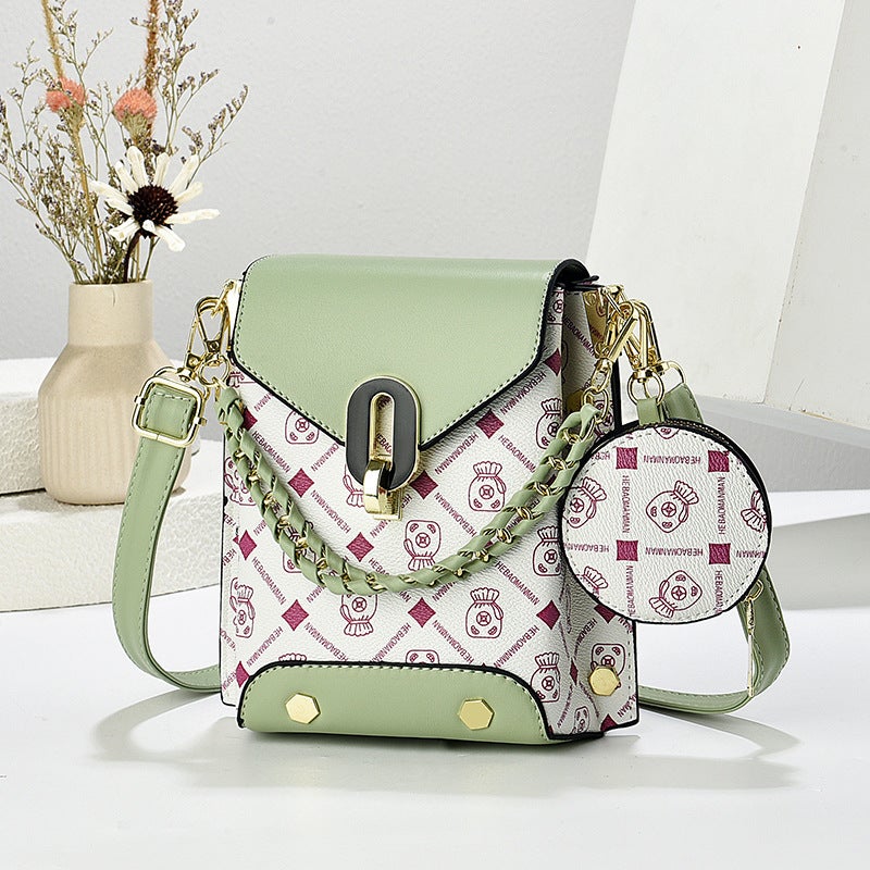 Temperament Texture Shoulder Bag Square Vertical Small Square Bag Crossbody Bag Casual Commuter Women'S Bag Bags - Image 1