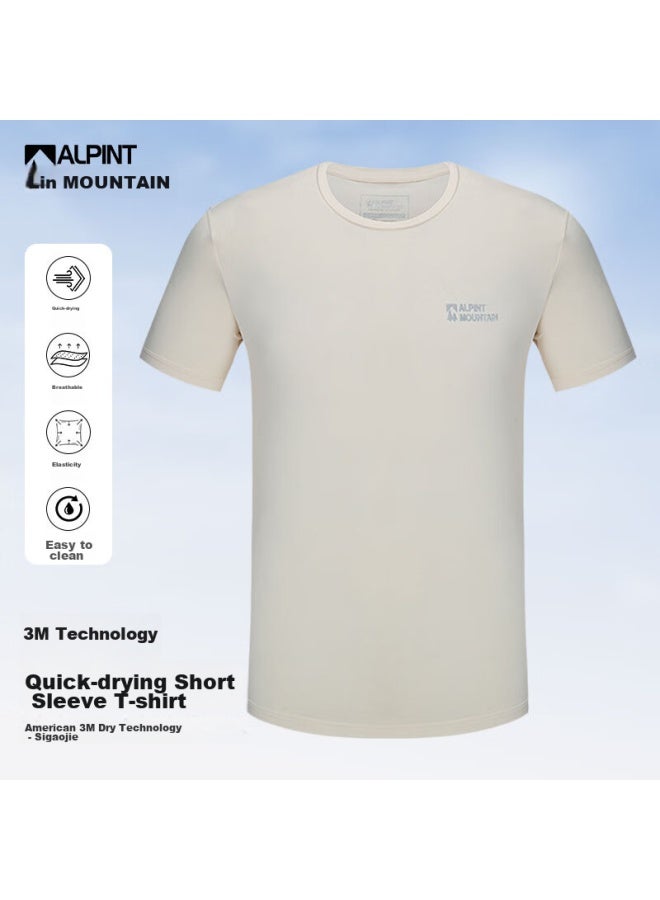 Alpint Mountain 3m Technology Quick-dry Men's Short-sleeve T-shirt, Elastic Breathable Outdoor Quick-dry Shirt For Women, Summer Sports - Image 1