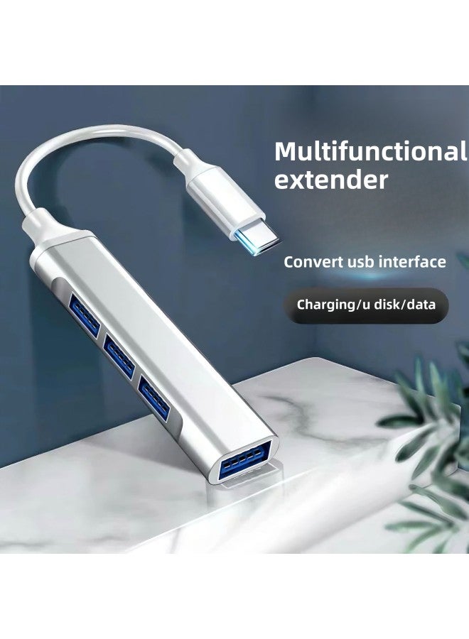 Expander Type-c To USB3.0 Docking Station 4-in -1 Split Hub Notebook Otg Docking Station-Number Of Interfaces:Silver [typec4-in-1 Docking Station]