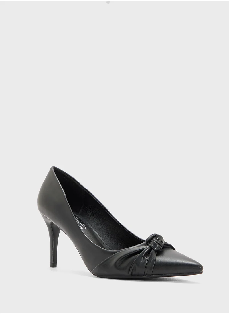 ELLA Pointed Pump With Knot Detail