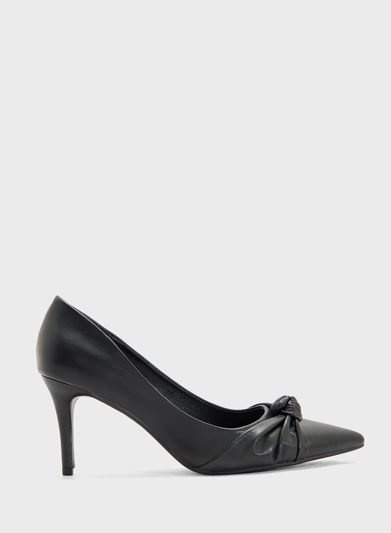 Spot-On Pointed Pump With Knot Detail  - Image 1