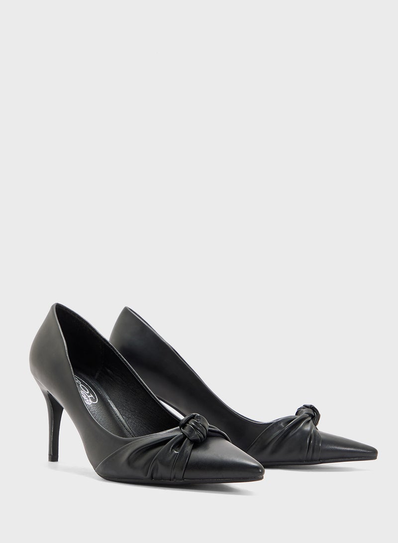 Spot-On Pointed Pump With Knot Detail  - Image 4